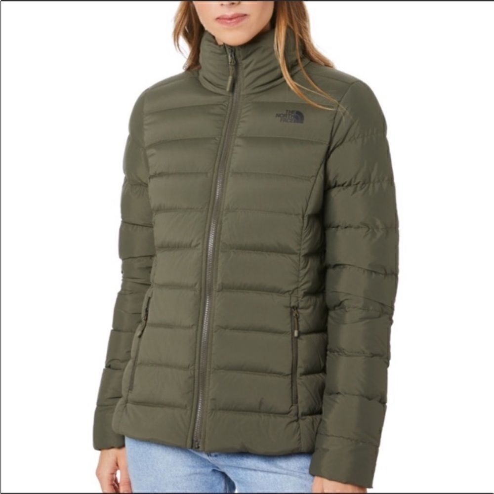 NWT THE NORTH FACE Stretch Down Jacket Taupe Green XS